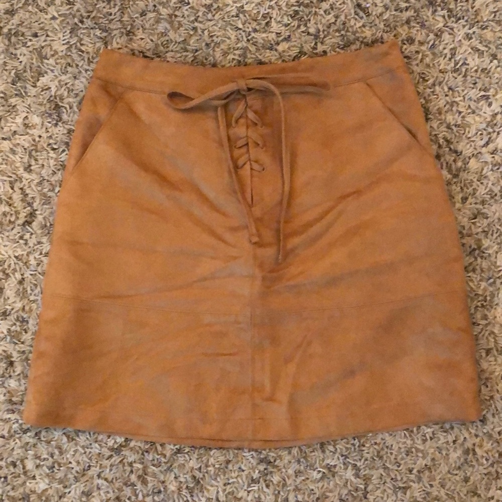 Suede skirt